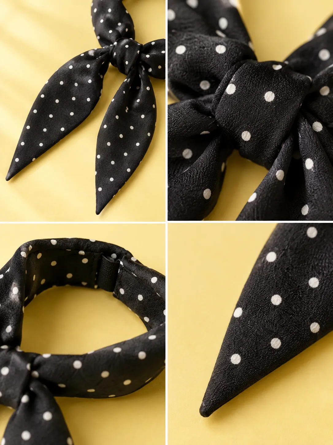 Twilly Polka Dot, nærbillede af struktur og lukning